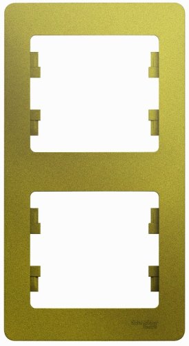 Рамка вертикальная Systeme Electric Glossa 2-м. фисташковый картинка
